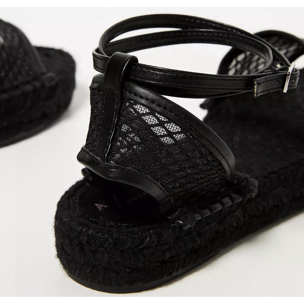 Anthropologie Platform Espadrille Black Sandals NWT Size 9, 10 - Picture 4 of 12